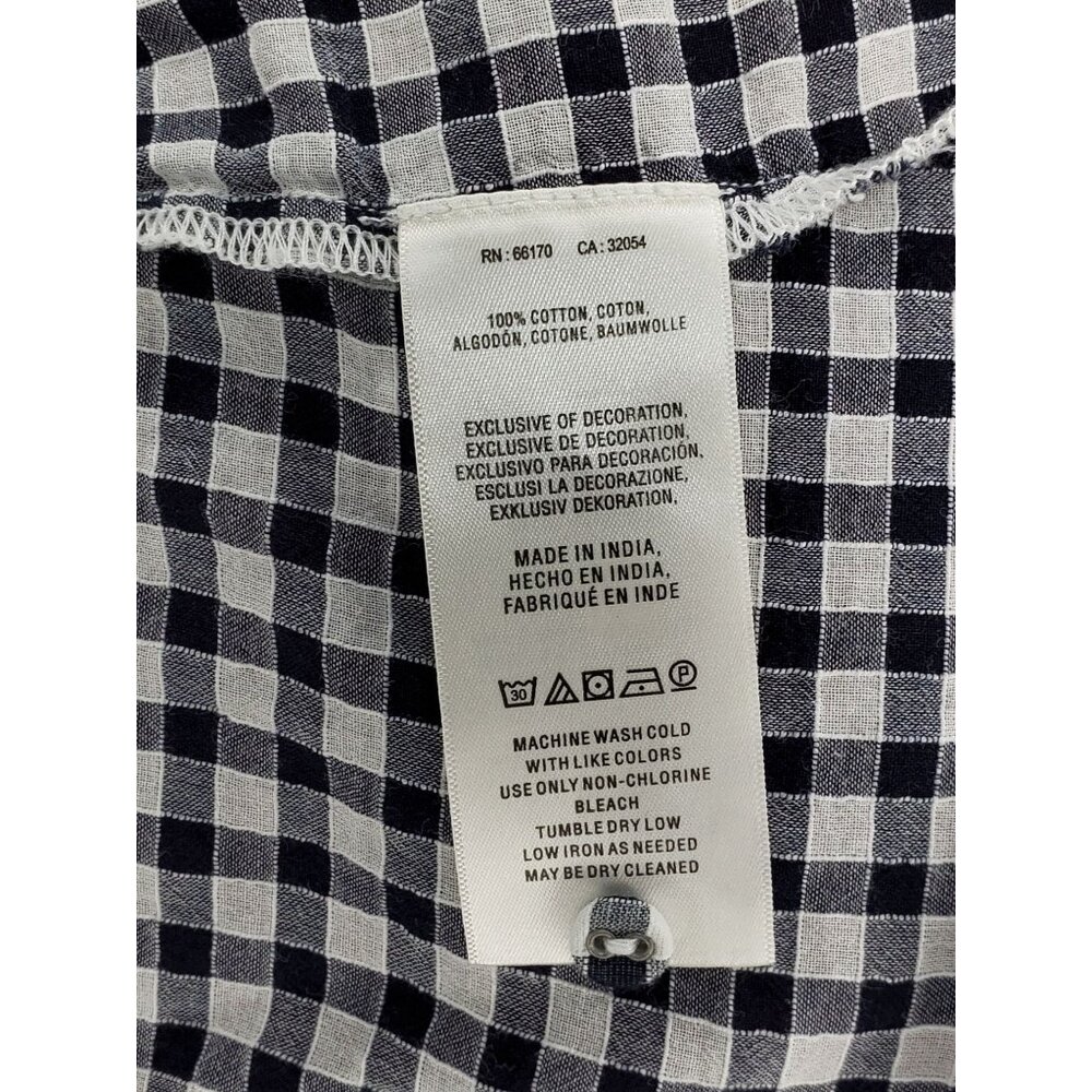 Anthropologies Akemi+Kin Women’s Black White Presley Gingham Eyelet Top Sz S 969 - Picture 8 of 10